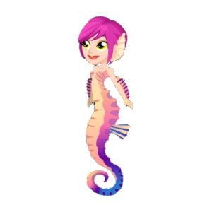 Pink Twilight Seahorse Mermaid